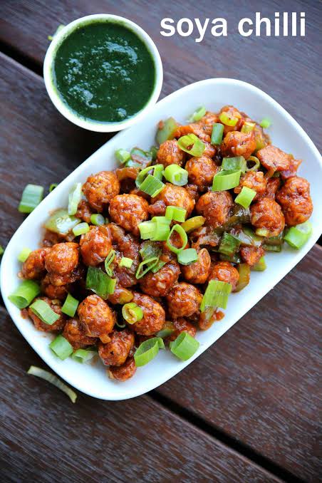 Soya Chilli (सोया चिली)
